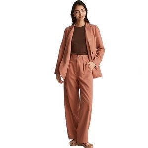 MADEWELL The Neale Straight-Leg Pant in Drapeweave STYLE NI613 EUC size 4 orange